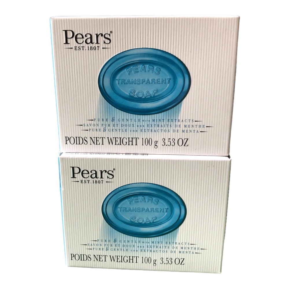 Pears transparent soap blue lot of 2